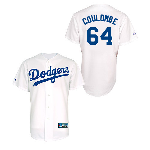 Daniel Coulombe #64 Youth Baseball Jersey-L A Dodgers Authentic Home White MLB Jersey
